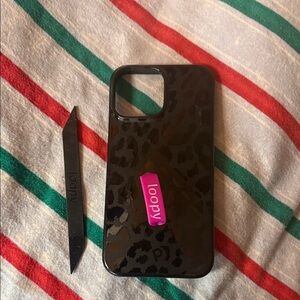 Loopy Case Black with Pink Leopard Phone Case